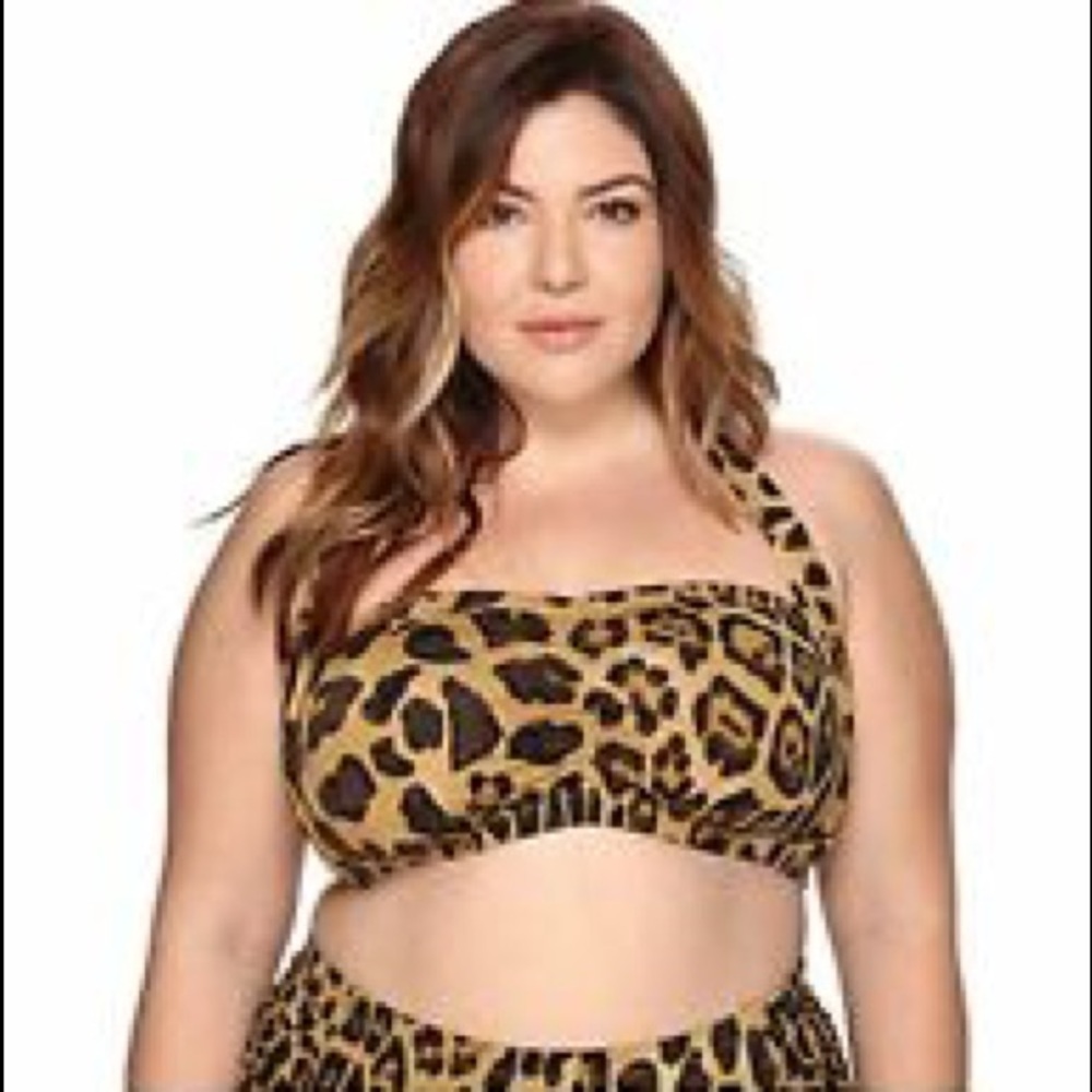 Fabulous Lauren Woman Leopard Two Piece Swim, 18W!